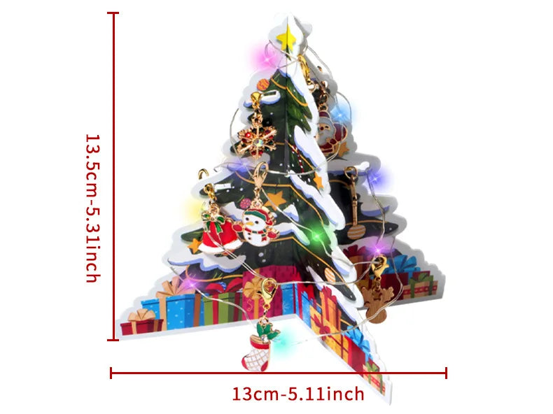 DIY Snowman & Santa Bracelet Advent Calendar – Cardboard Tree Countdown Box