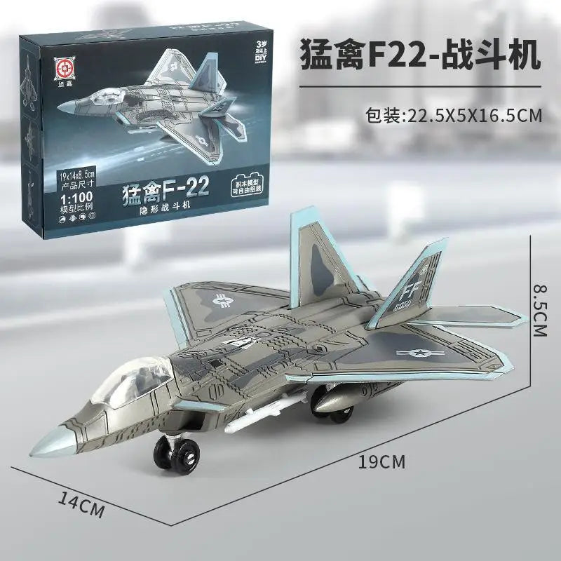 New Military Series Building Blocks Creative Multi-Purpose Fighter A-10 Support Attack Aircraft F14 Model Toys For Boy Xmas Gift