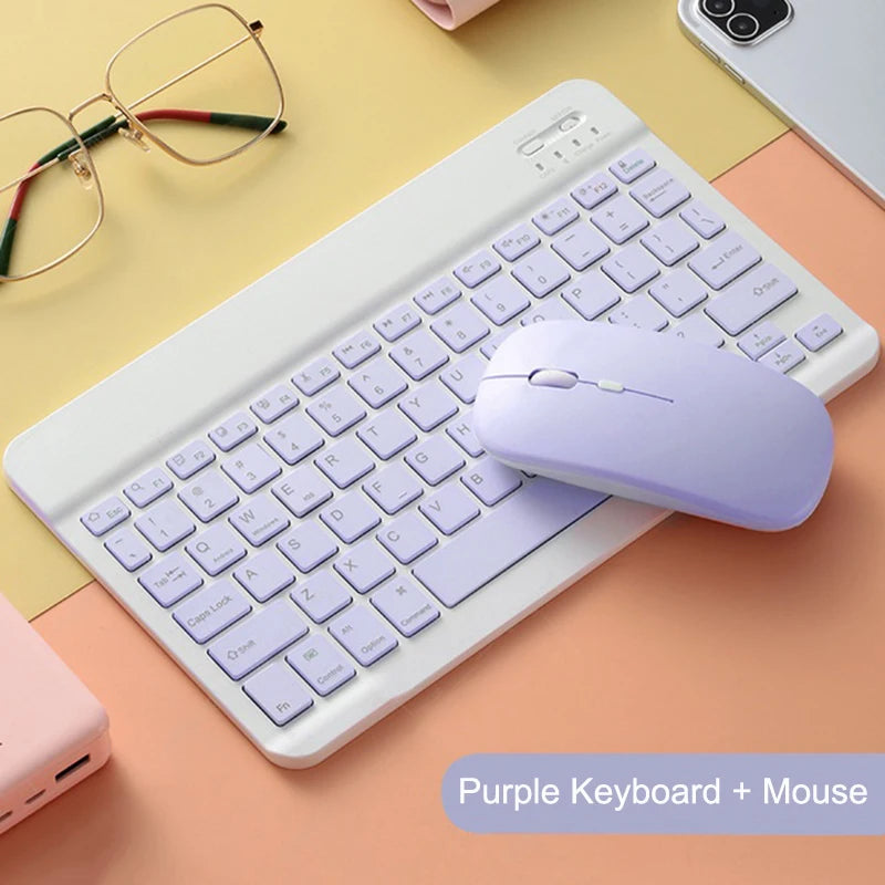 Bluetooth Keyboard and Mouse For iPad Xiaomi Samsung Huawei Phone Tablet Slim Mini Wireless Keyboard For Android IOS Windows