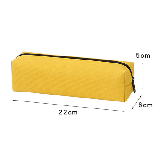 Solid Color Pencil Case Simple Pencil Bags For Student New Stationery School Supplies Kids Gift Zipper Big Cosmetic Bag
