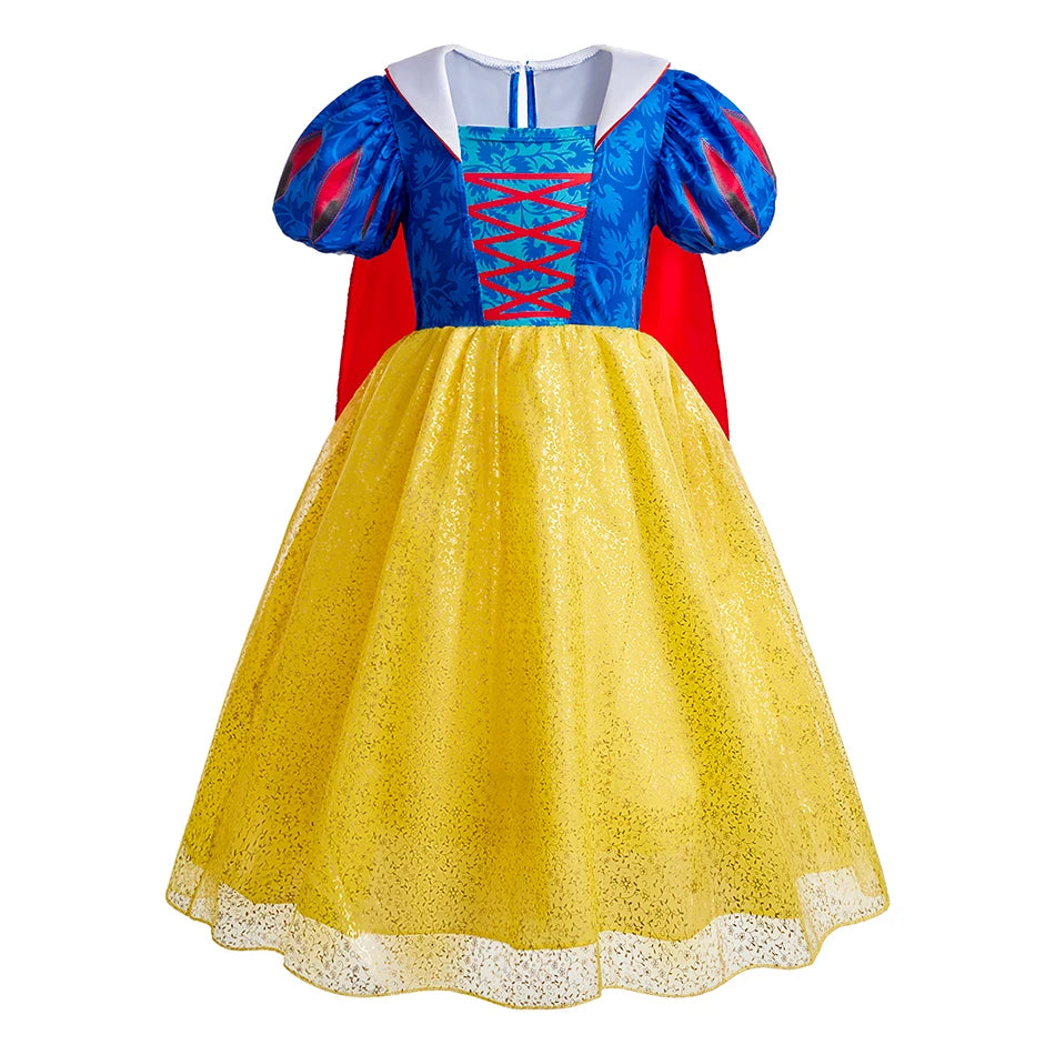 Girls Princess Dress Kids Cinderella Snow White Aurora Sofia Rapunzel Cinderella Halloween Costume Children Birthday Party Dress