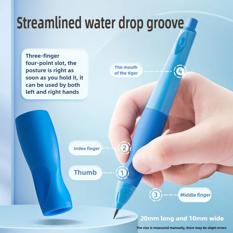 ENMY 2.0mm Mechanical Pencil Set Posture Correction Anti-Break Lead for Kids Children Writing School Supplies Korean Stationery