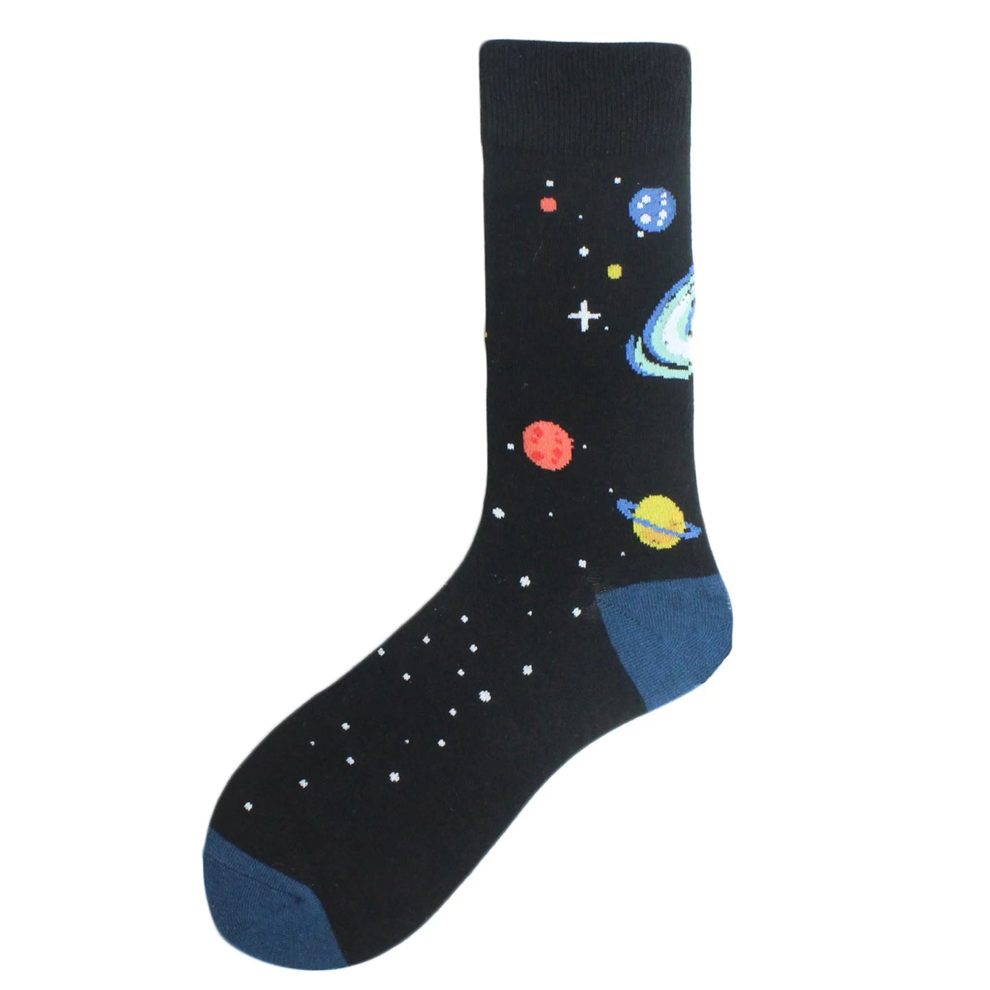Happy Colorful Funny Socks Men Skateboard Shark Dinosaur Astronaut Planet Divertidos Hip Hop Sokken Harajuku Unisex Crew Socks