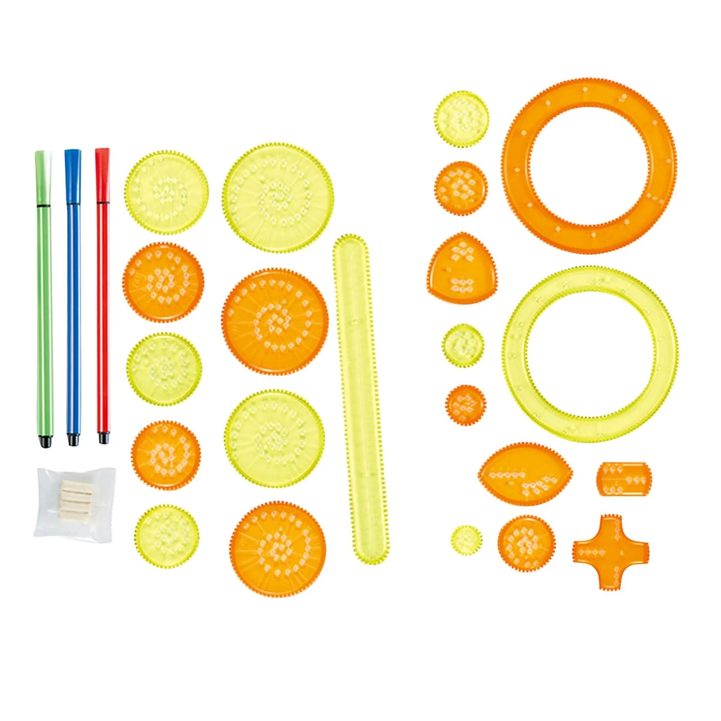 Student Geometry Drawing Stencils Set Painting Template Art Crafts Creative Kids Educational Toy Variety Of Flowers Ruler