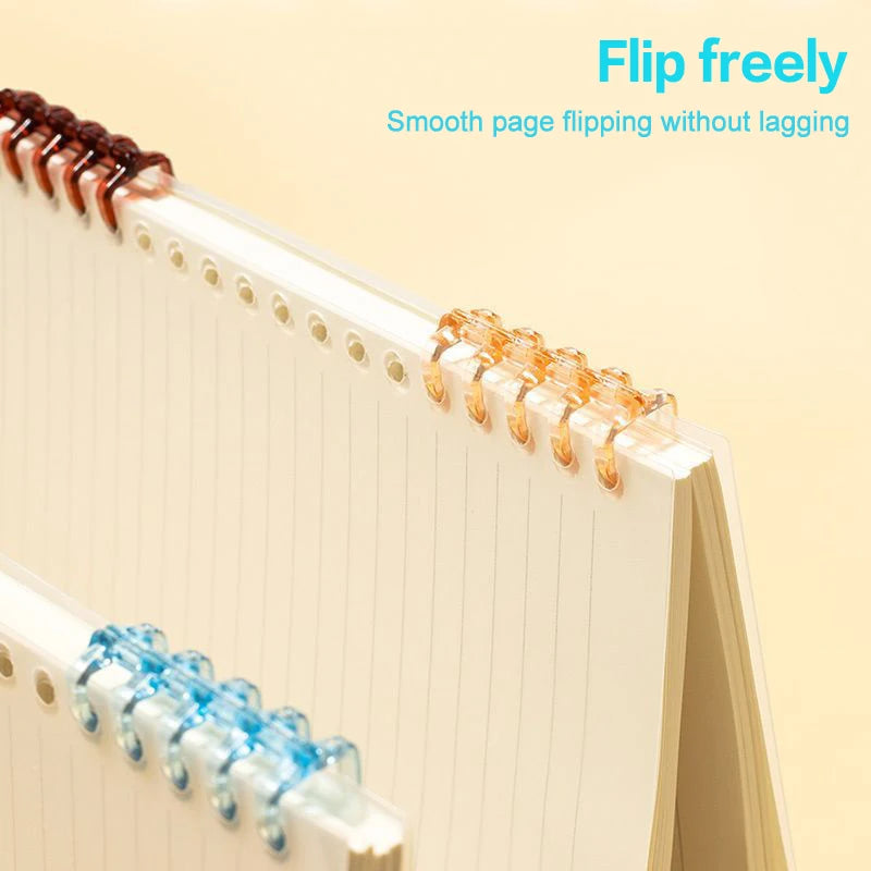 20PCS 5hole Loose-leaf Binder Ring Notebook Spring Spiral Rings Binder Strip Buckle Clip Binding Clip School Supplies Stationery