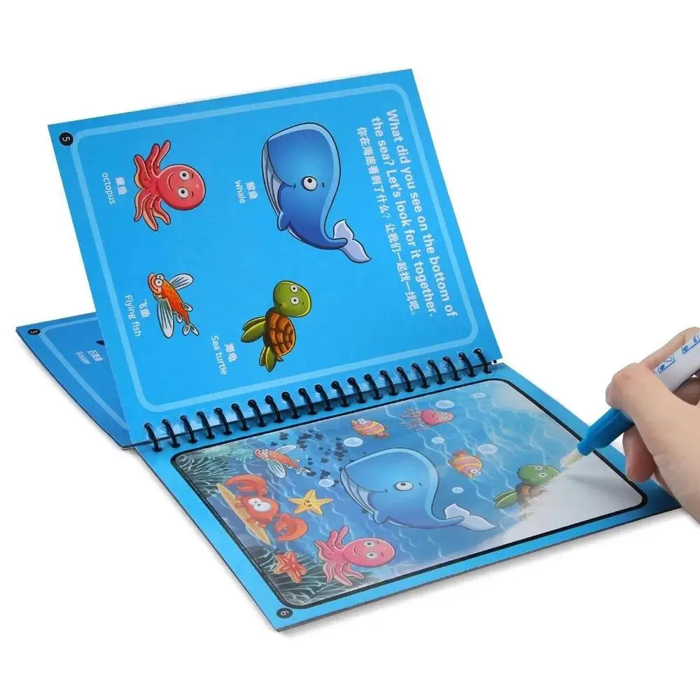 Magic Water Drawing Book Coloring Book Doodle Magic Pen Painting Drawing Board Kids Toys Birthday Christmas New Year Gift