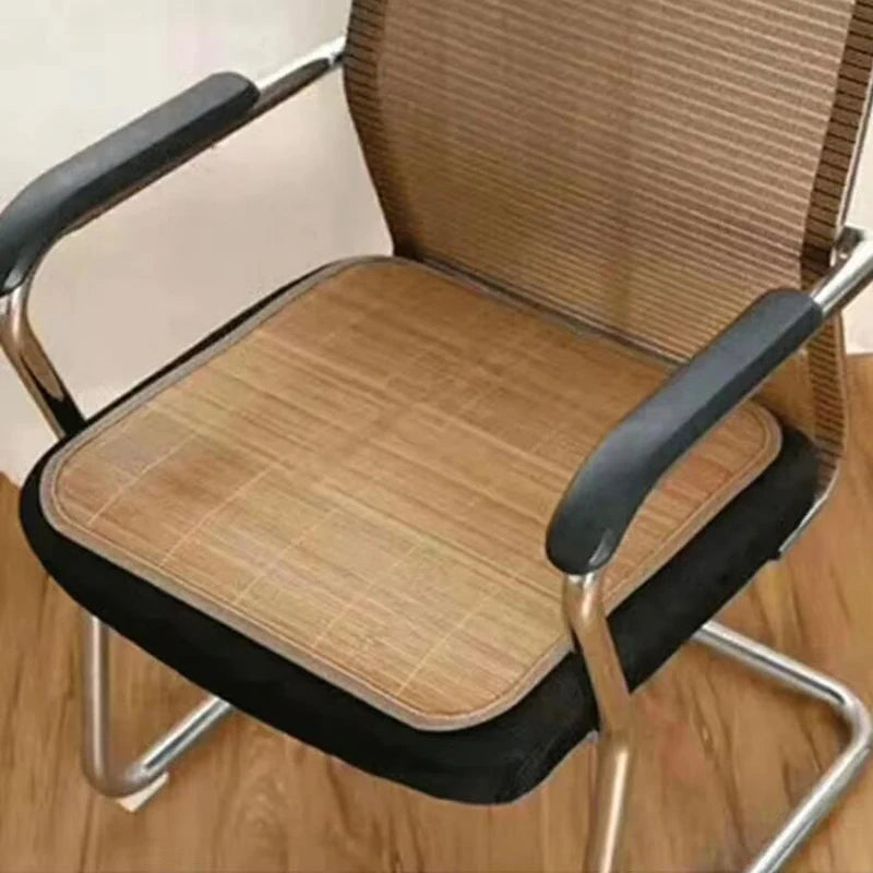 1 Pc Random Color Summer Bamboo Chair Cushion Office Student Cool Stool Cushion Home Square Summer Cool Dining Chair Seat Mat
