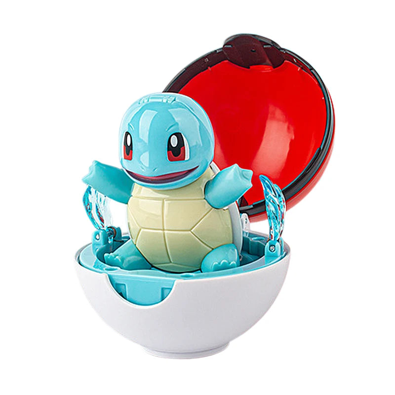 Pokemon Transformation Cartoon Model Pokeball Pikachu Toys Scalable Anime Figure Dolls Model Ornaments Children's Birthday Toys