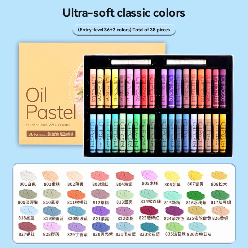 Artist Soft Oil Pastel Set 24/36/48 Colors Professional Painting Drawing Graffiti Art Crayons Washable Non Toxic Oil Paint Stick