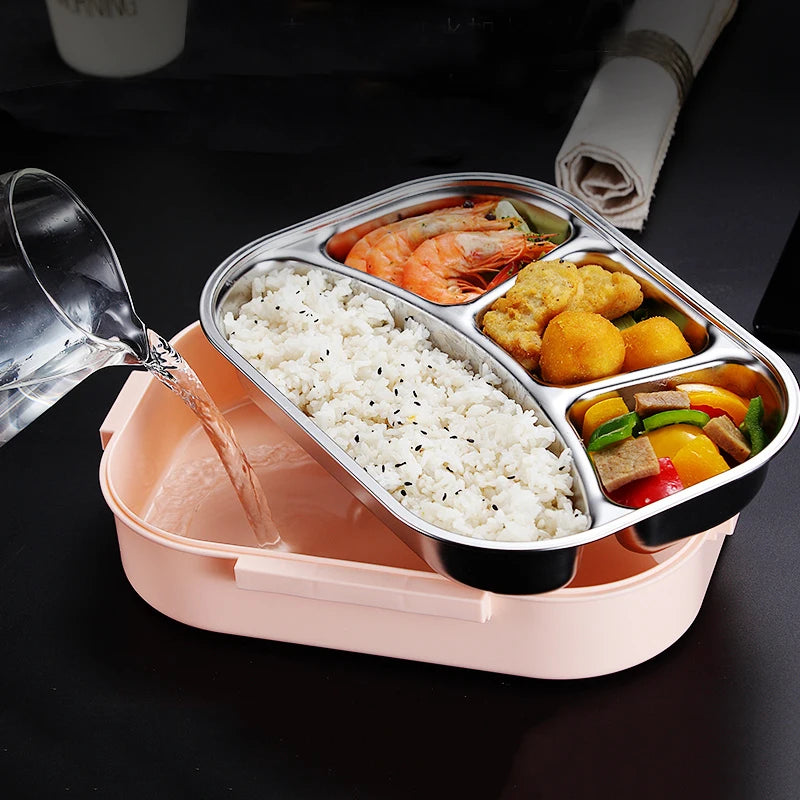 Heated Lunch Box for Kids Heated Bento Stainless Steel Lunch Box Thermos Container for Food Container Heated Bento Box Lunchbox