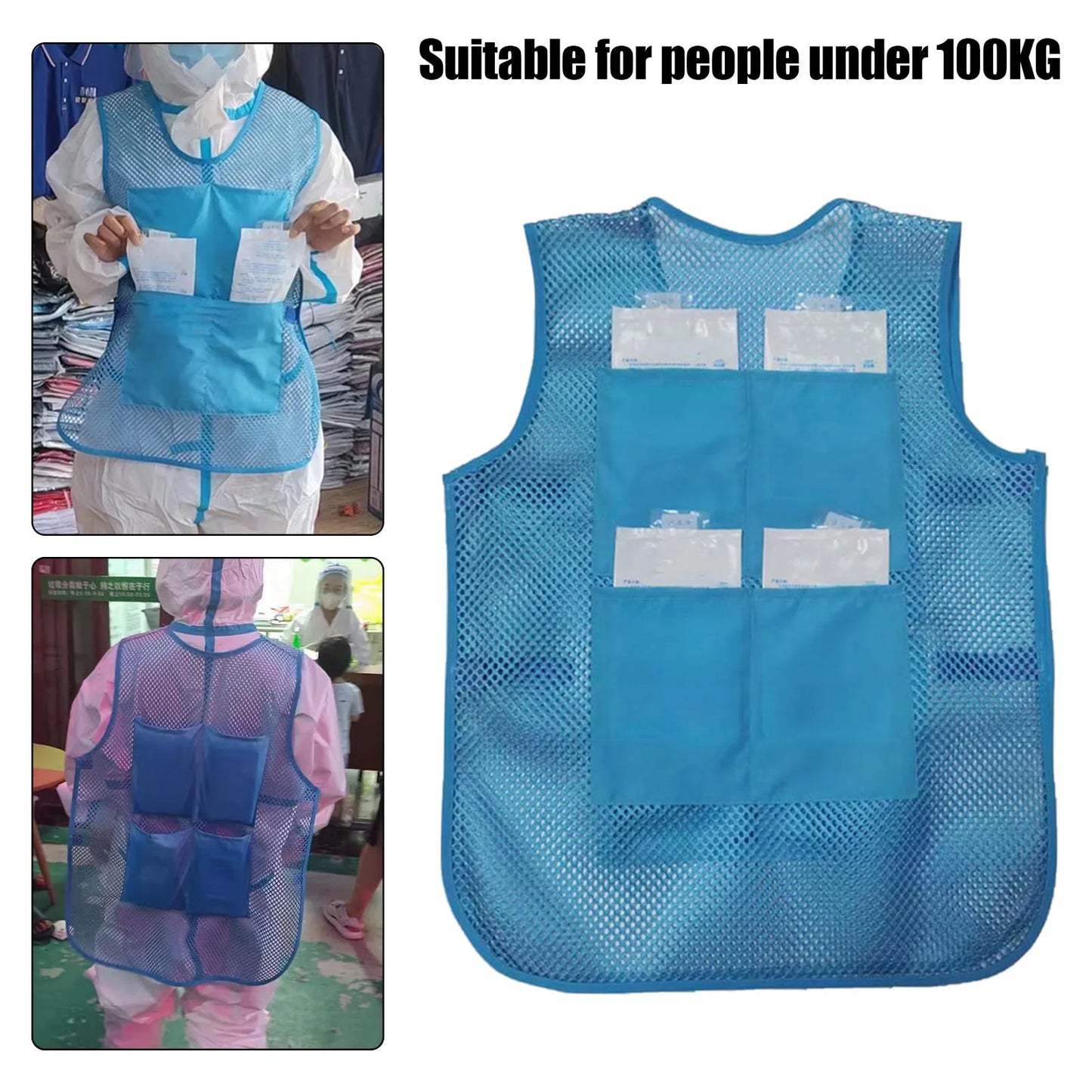 Cooling Ice Vest Summer Outdoor Activities Cooling Ice Vest With 8 Ice Bags For Men Women Hot Summer Outdoor Working