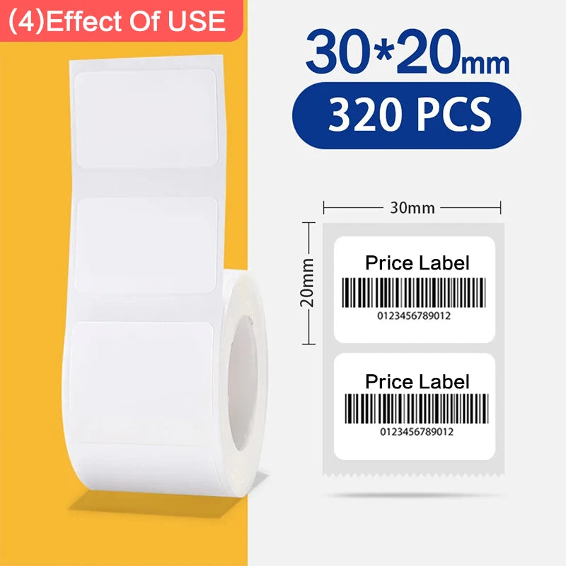 Niimbot 1Roll B1 White Sticker Waterproof Paper Adhesive Label White Anti-Oil For B1 B21 Mini Portable Thermal Printer Tape