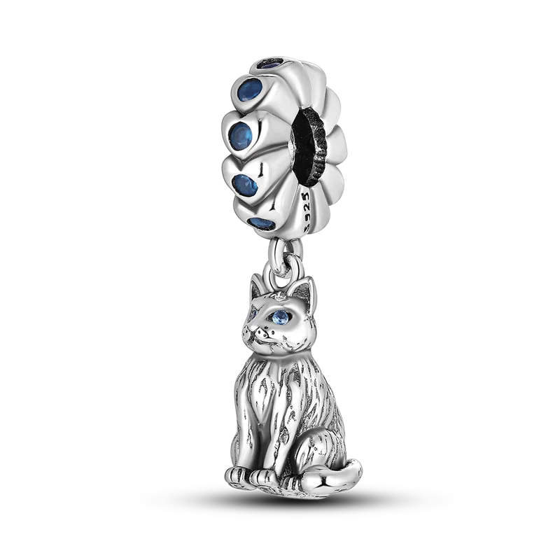 925 Silver elephant lion rhinoceros dinosaur Animal Charms Beads Fit 4MM hole diamet Bracelets Fine DIY Christmas Jewelry Gifts