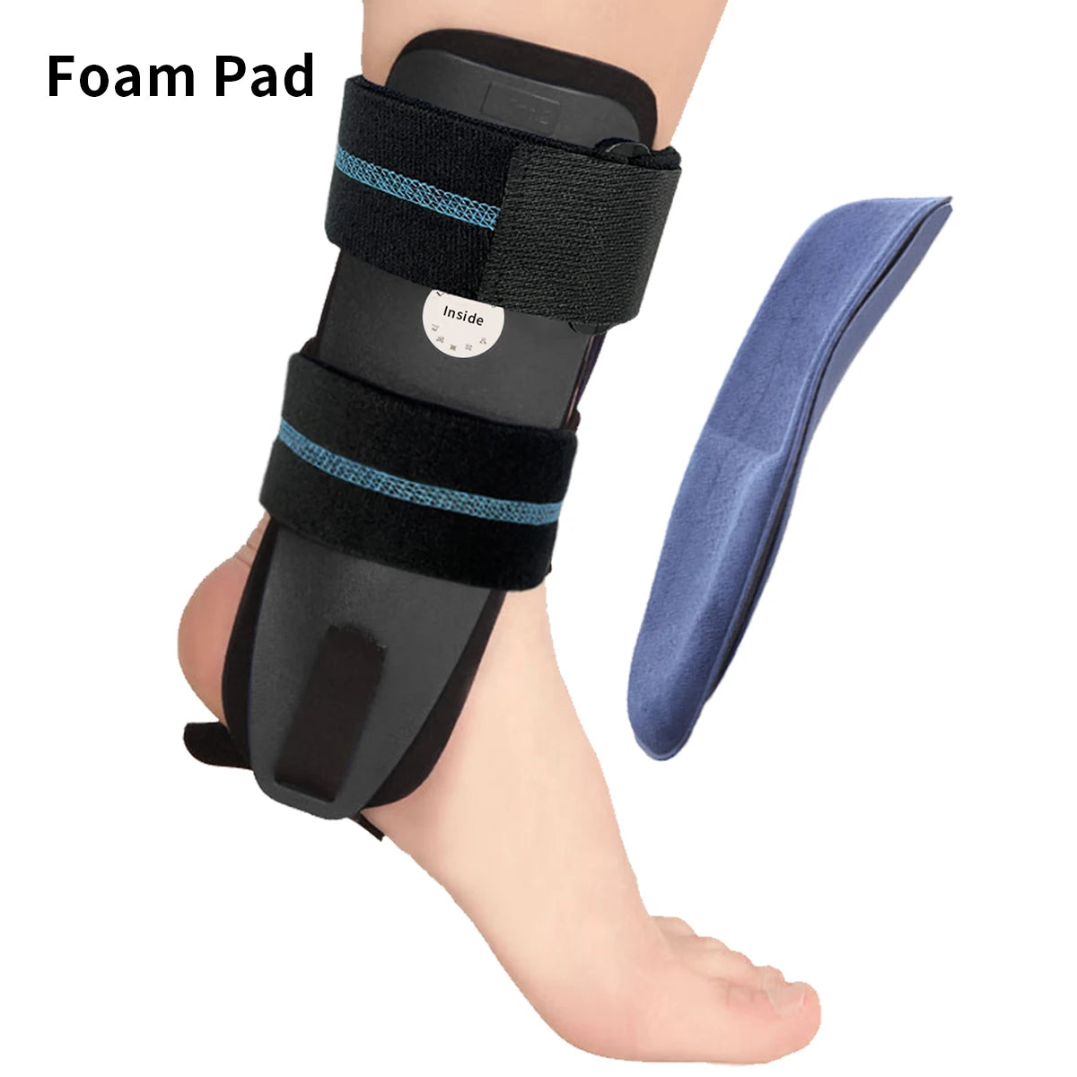 VELPEAU Ankle Brace Support for Ligament Injury and Tendonitis Surgery, Stirrup Ankle Splint Stabilizer with Foam & Gel Pad