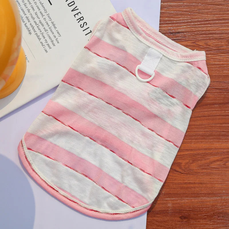 Summer Cooling Vest Thin Pet Dog Clothes Breathable Mesh Dog T Shirt Chihuahua Bichon Dog Clothing Cat Vests Puppy Undershirts