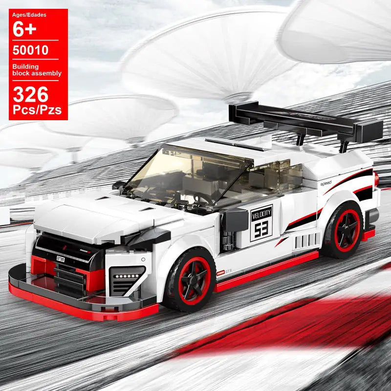 City Technical Speed Racing Car MOC Building Blocks Sports Race Vehicle Model Educational Assembly Bricks Toys for men Christmas