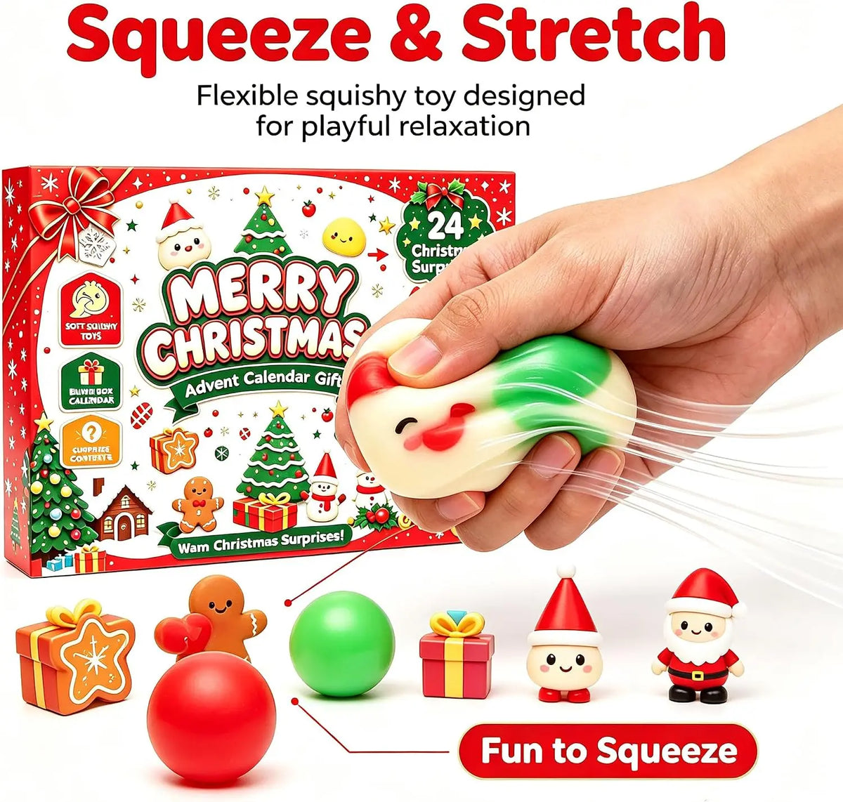 Christmas Dumpling Squishy Advent Calendar – 24-Day Sensory Fidget Countdown