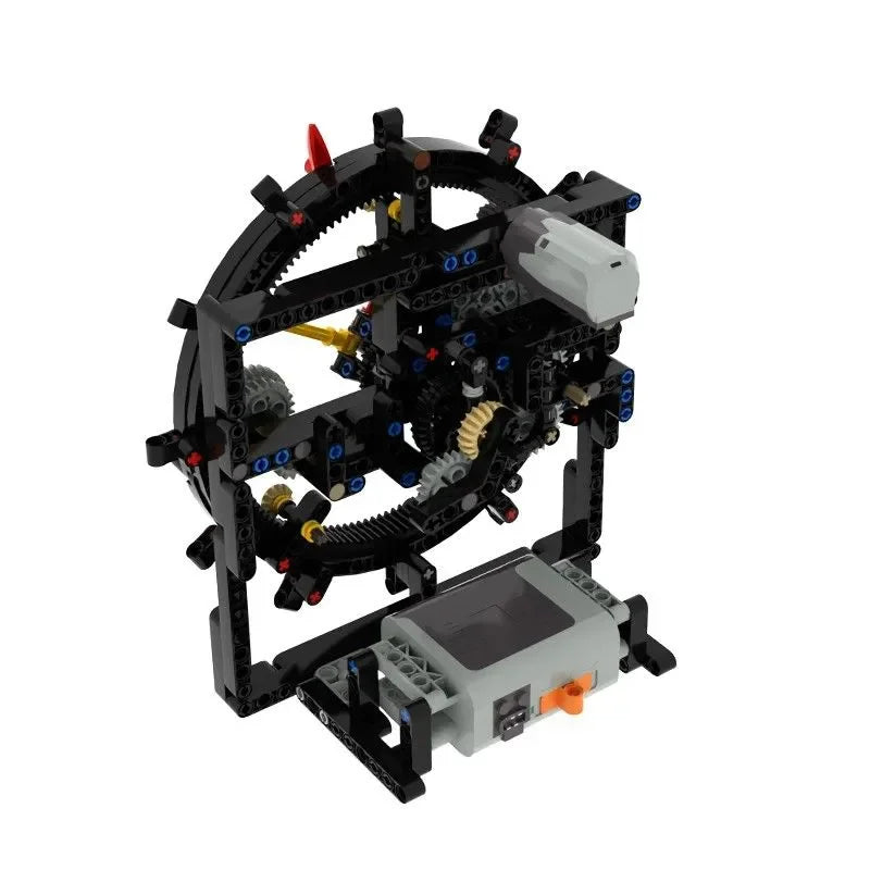 DIY building block electric clock kit, power function mechanical table clock model, children's toy gift