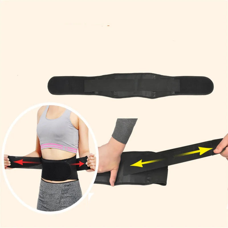 Adjustable Self-Heating Waist Support Belt Lumbar Brace with Massage Band Back Pain Relief Health Care Protector Band