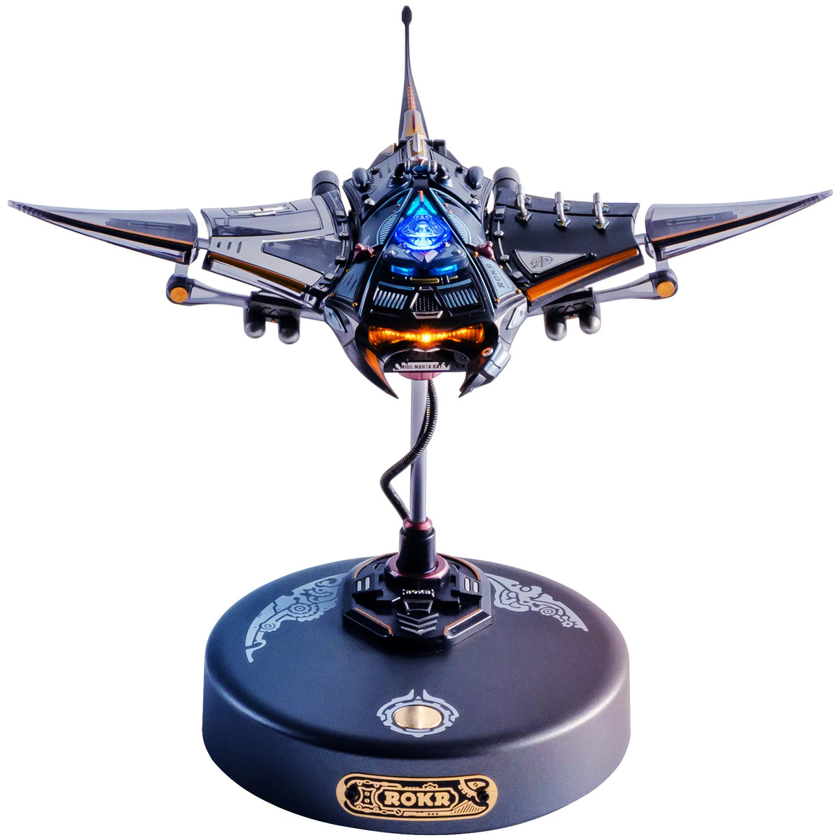 ROKR Mechanical Manta Ray 3D Metal Puzzle - Dynamic Bionic Model, Adult Assembly Model MI06