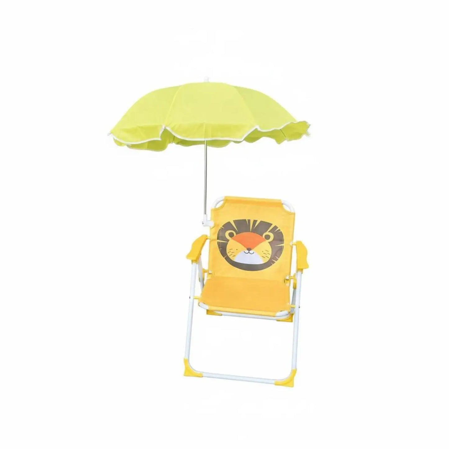 Outdoor Folding Chair Children'S Beach Chair With Sun Umbrella Camping Children'S Leisure Backrest Chair For Summer