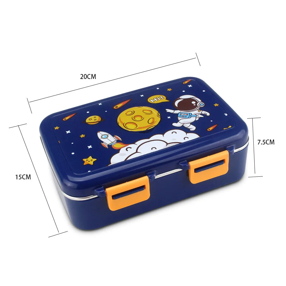 750ml Stainless Steel Insulated Bento Box Food-Grade Divided Portable with Lid for Canteens Students Kids