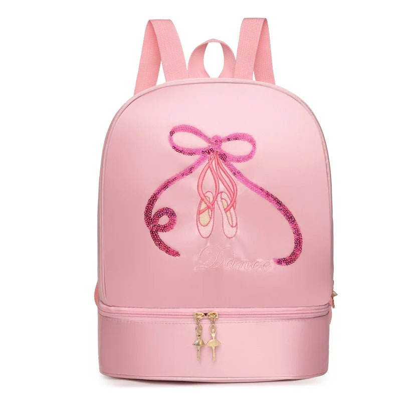 Childrens Shoulder Bag Dance Backpack Latin and Ballet Schoolbag Girl Princess Dance Bag Independent Shoe Warehouse Water Proof