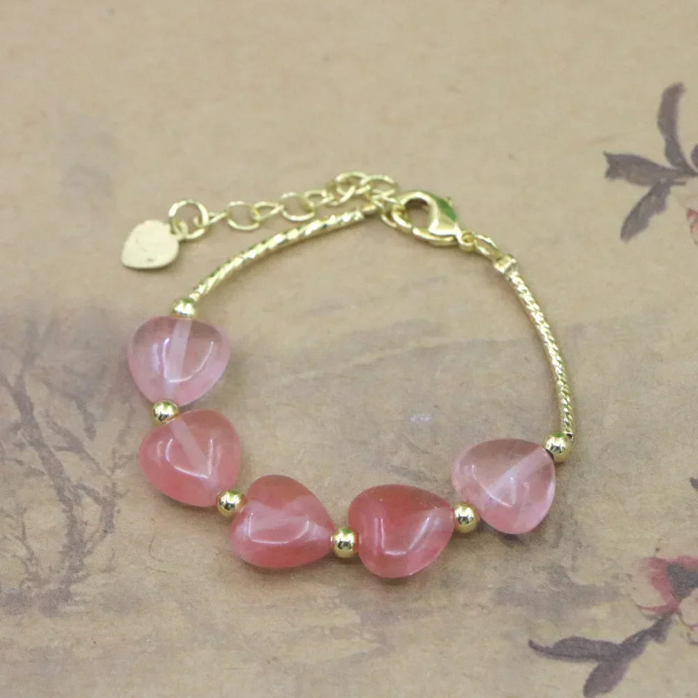 High Quality Natural Stone Bead Bracelet Baby Girls Lobster Clasp Accessories Girls Yoga Christmas Wedding Gift Jewelry Charm