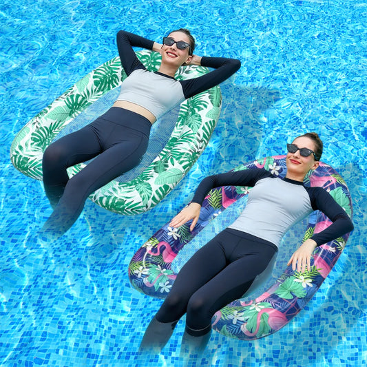 1 pc inflatable heart floating portable water lounge chair, suitable for summer beach swimming pool water entertainment