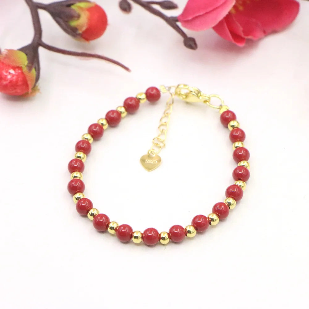 Lovely Baby Baptism Bracelet Natural Stone Crystal Lobster Clasp Parts Yoga Christmas Wedding Girls Gift Jewelry Charm Fashion