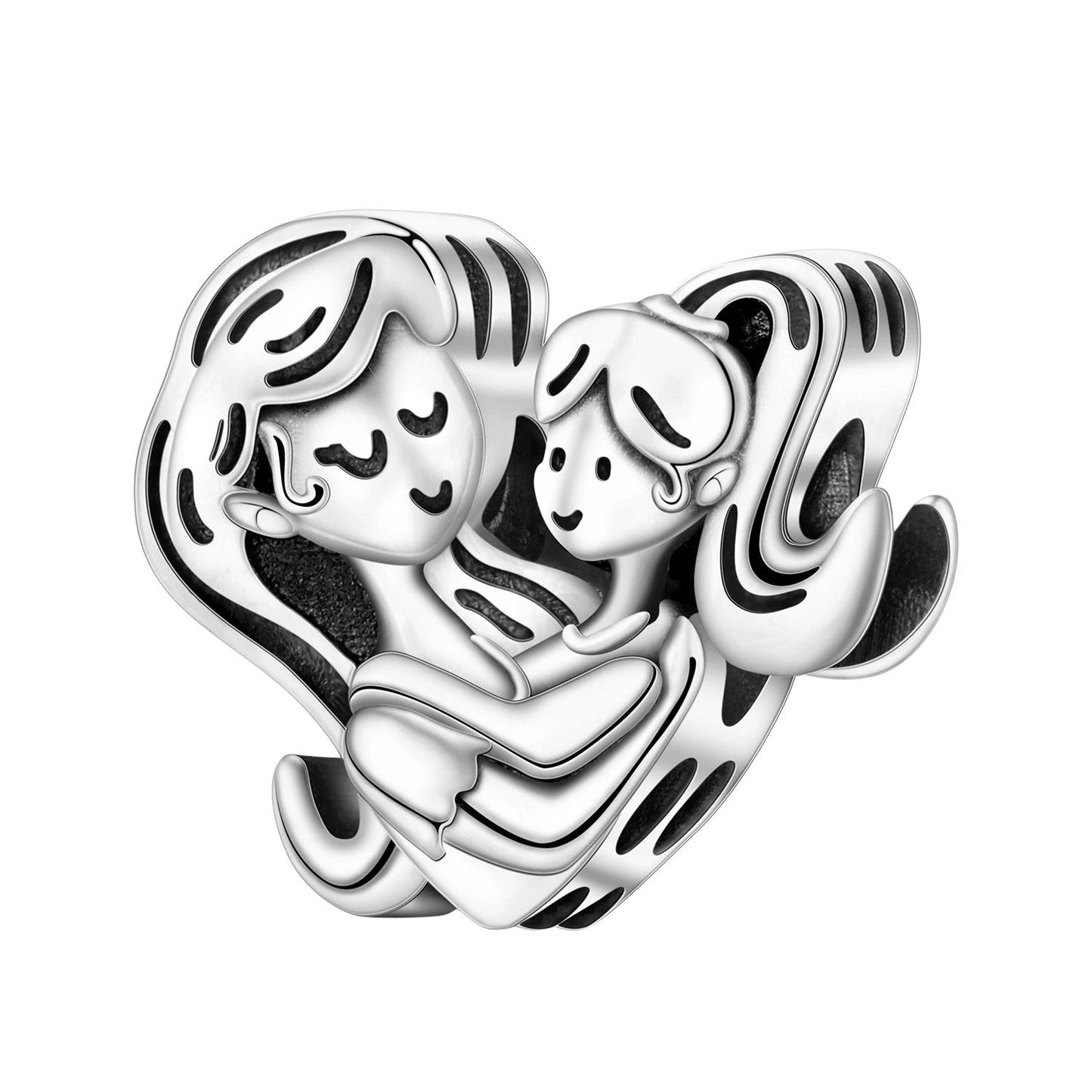 925 Silver Charms Love Mother Sister Heart Beads Fit Original Bracelet DIY Woman Jewelry Mother's Day Gift