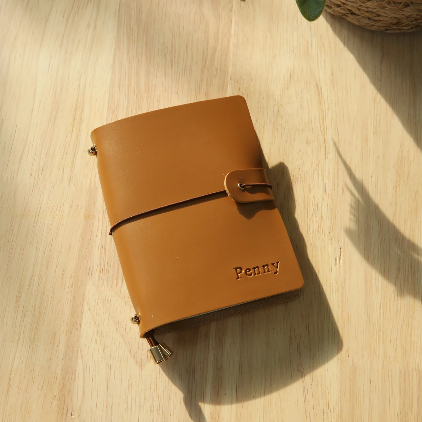 Personalized Leather Passport Holder Custom Name Imprinted Creative Handbook A7 Journal Card Holder Portable Travel Notepad Gift