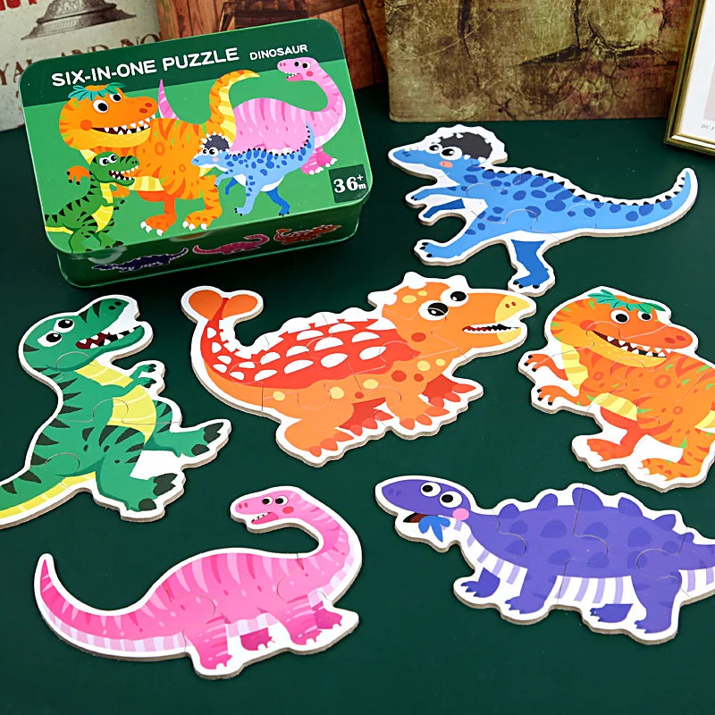 Wooden Puzzle Montessori Toys for Baby 1 2 3 Years Old Kids Alphabet Number Shape Matching Games Children Early Educational Toys