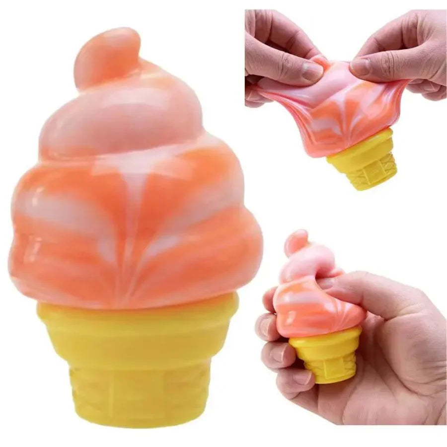 Cube By Schylling Sensory Squeeze Toy Ice Cream Color Squishy Stress Relief Fidget Toys Children Adults Collectable