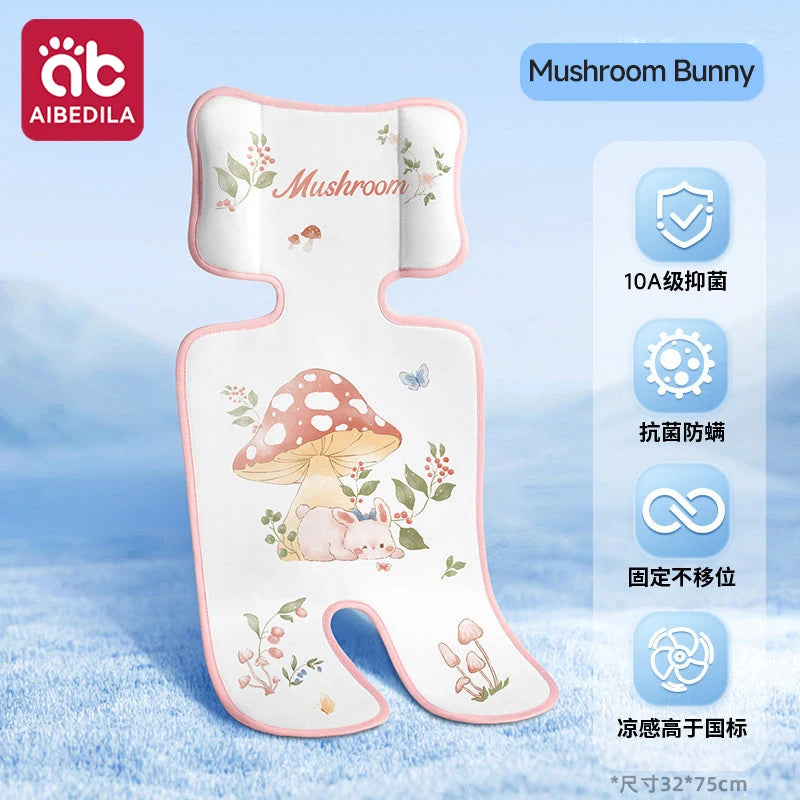 AIBEDILA Baby Stroller Cooling Pad Ice Silk Summer Seat Liner Mat Universal for Car Seat Stroller High Chair