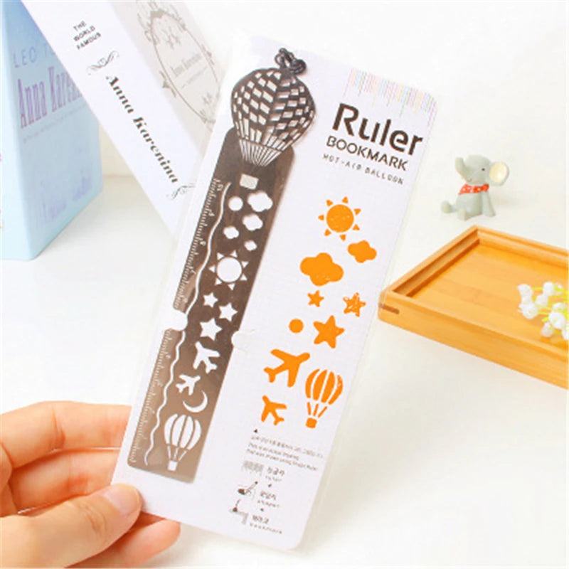4 pcs/lot Cute Kawaii Creative Horse Birdcage Hollow Metal Bookmark Ruler For Student Gift School Supplies