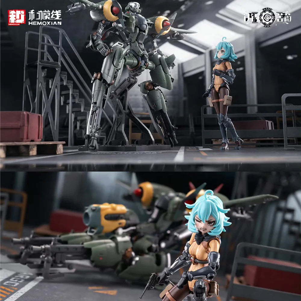 【New Products In Stock】HEMOXIAN Rhande Koskinen Coxigini 1/12 Mechanic Girl Movable Assembly Model Figure Action Figure Toy Gift