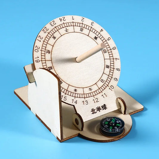 1PCS DIY Sundial Ancient Sun Clock STEM Educational Toy Handmade Science Kit for Primary School Students Learning Popularization