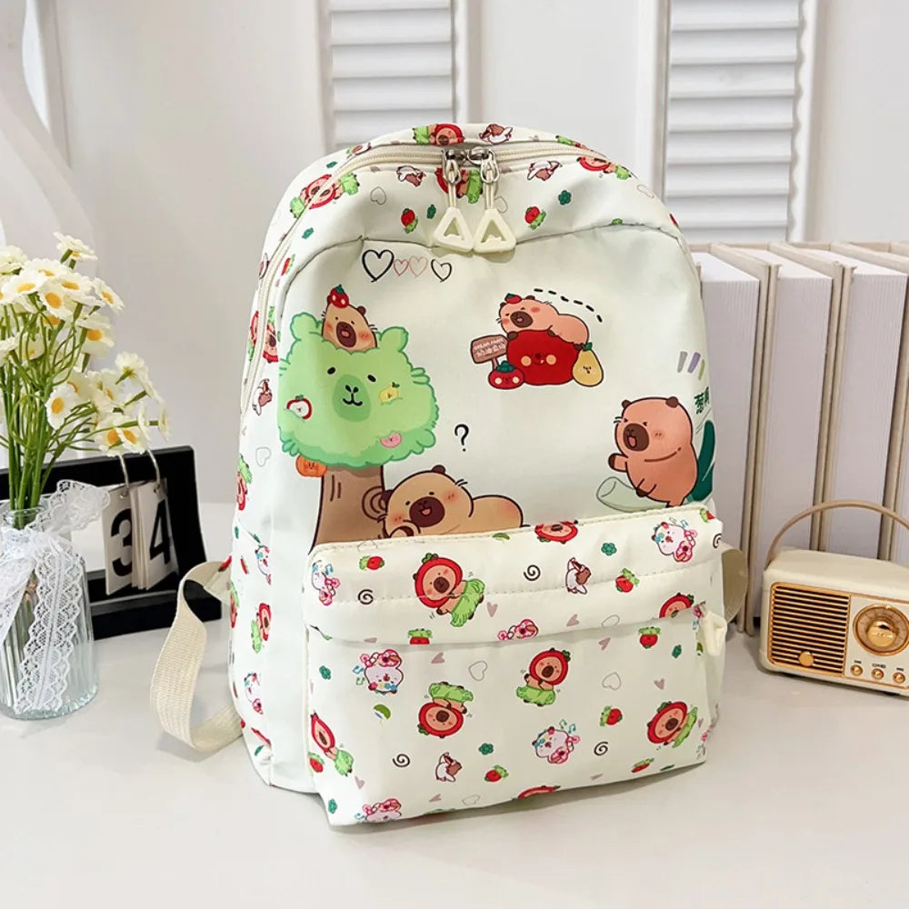 New Nylon Backpack Large Capacity Lightweight Shoulders Bag Alleviate Burden Waterproof Schoolbag Back To School