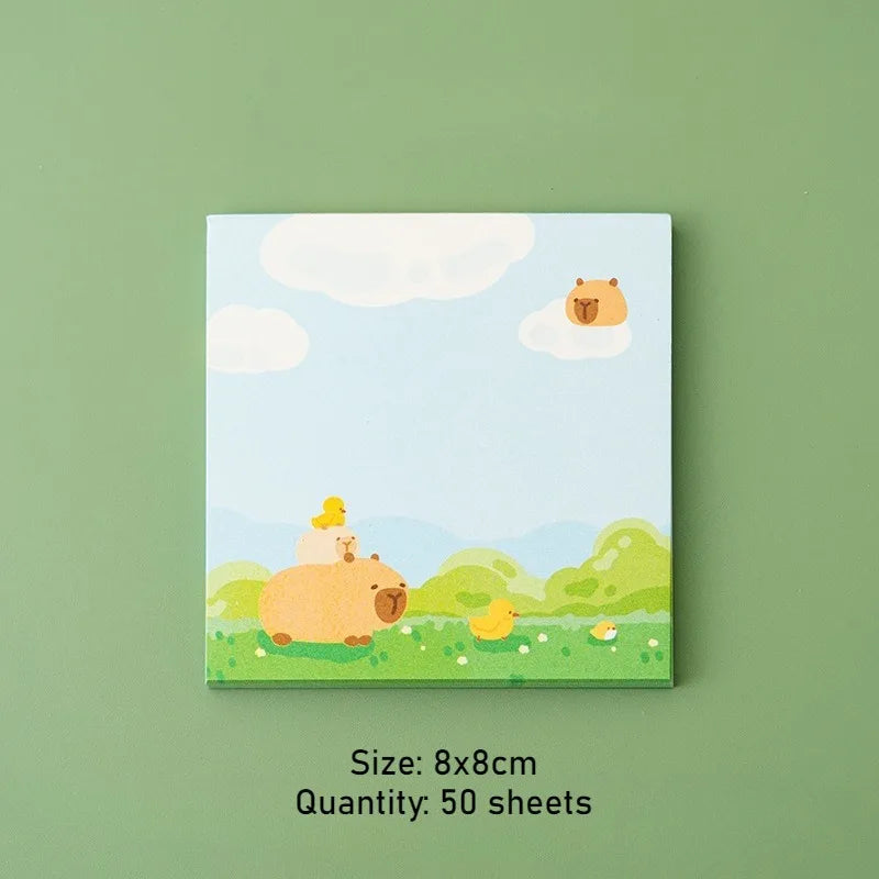 50 Sheets Kids Cartoon Posted It Paper Memo Sticky Panda Guinea Pig Notes Stickers Notebook Planner Stationery Message Sticker