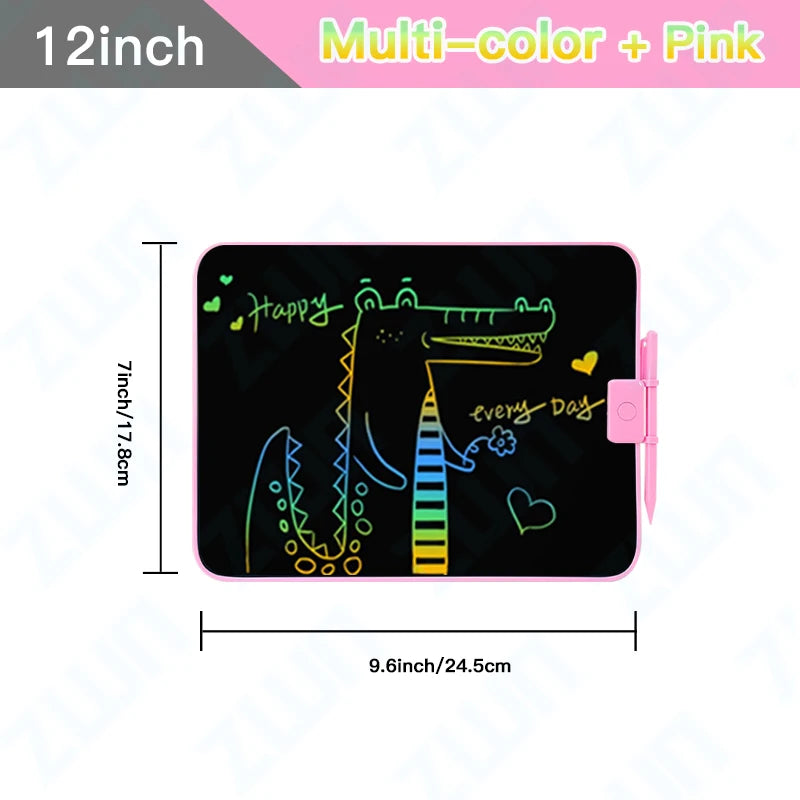 ZWN 12/15/20Inch LCD Drawing Board Writing Tablet Digit Magic Blackboard Art Tools Painting & Education Toys for Kids Gifts