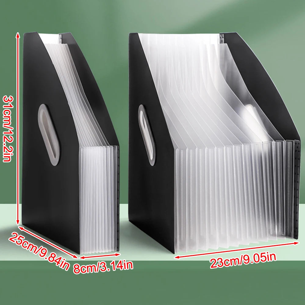 1pc Vertical Portable Folder, Expandable Organ Bag, Multi-layer Student Specific Paper Organizer, Office Files Available