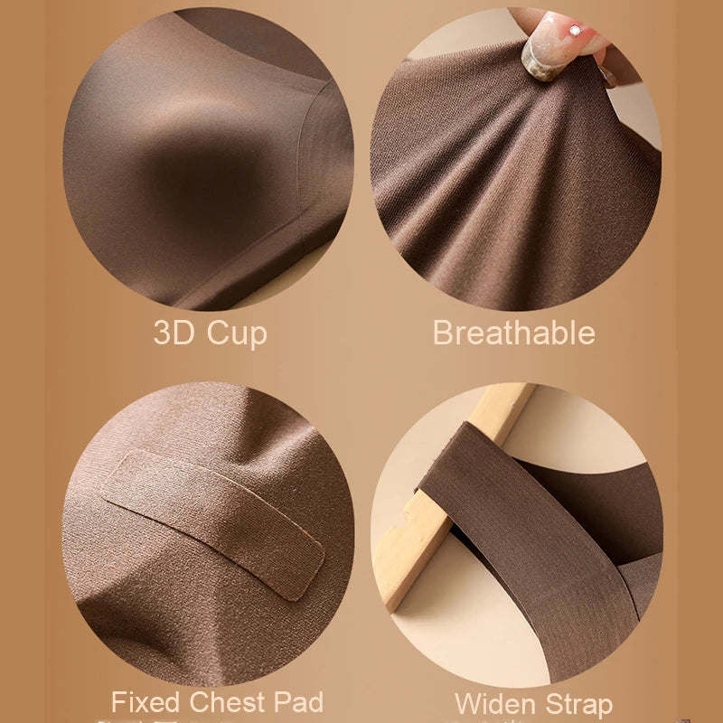 For 40-90kg Autumn Seamless Plus Size Thermal Vest With Build-in Bra For Women Fixed Cup Beauty Skin Tank Tops Square Collar