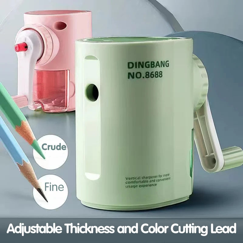 Adjustable Thickness Hand Cranked Pencil Sharpener for Students and Children Automatic Lead Drawing Color Lead Special Sharpenin