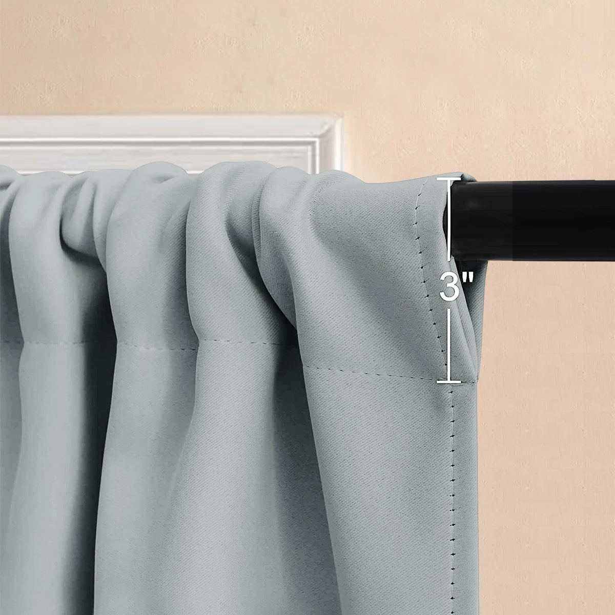 1pc Solid Short Curtain, Small Curtains for Kitchen, Bathroom, High Blackout Curtains for Home Decoration, UV Protection
