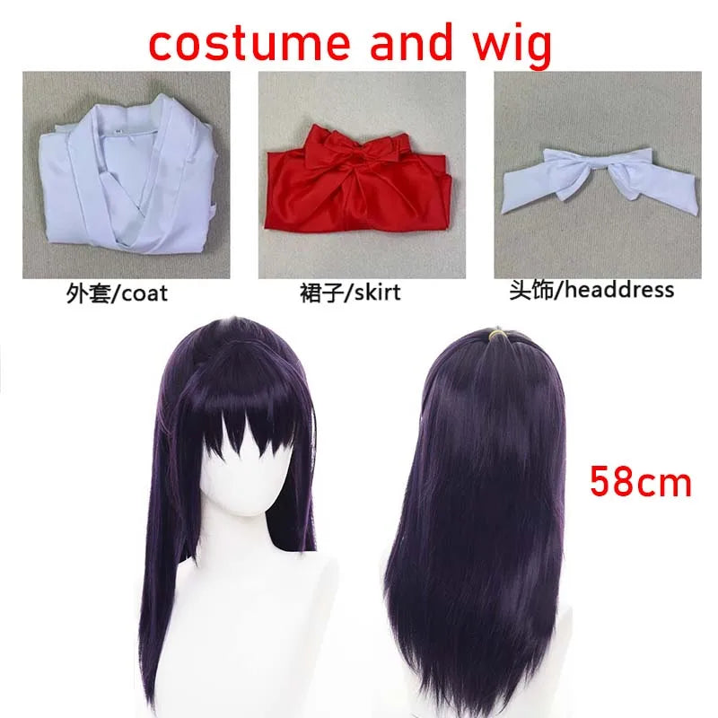 Iori Utahime Cosplay Costume Girls Kimono Suits Woman Tops Dress Halloween Party Iori Utahime Outfits Headwear for Comic Con