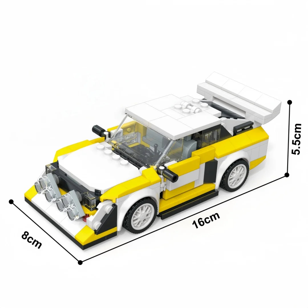 Knew Built Sports Rally Car Building Blocks: DIY STEM Racing Vehicle Set, Durable Brick Toys, Perfect Creative Gift for Adults