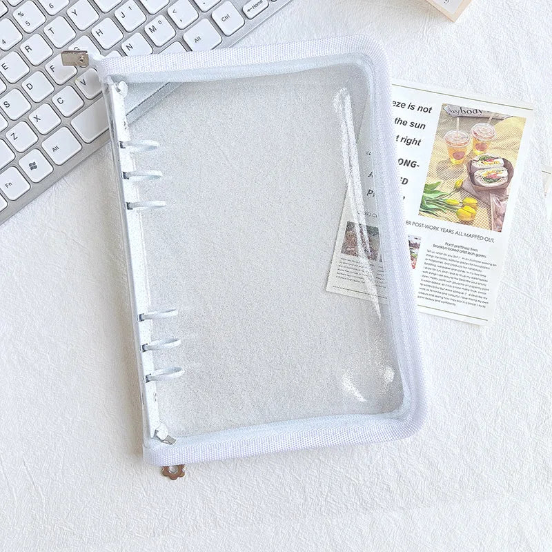 A5 A6 Zipper Binder Photo Card Collection Book Postcard Organizer Diary Notebook School Stationery
