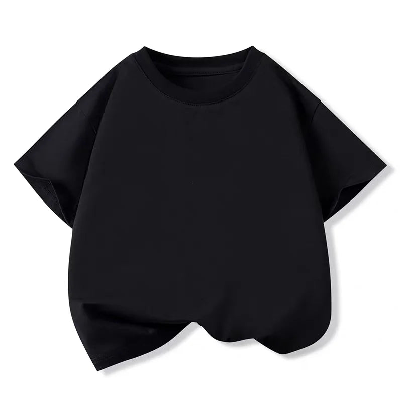 White Red Kids Boys TShirt Cotton Sport Fashion Summer Girls T Shirt Casual Short Sleeves Breathe Children’s Clothes 2-12 Years