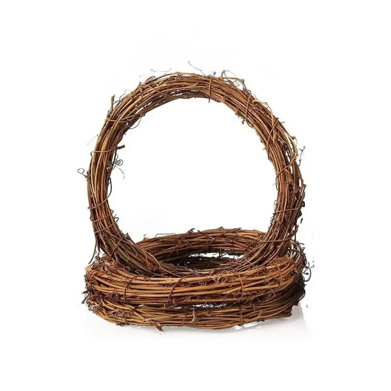10cm Round Rattan Rings - 4/8pcs DIY Bases for Floral Wreaths, Suitable for Christmas, Wedding & Home Hanging Ornaments